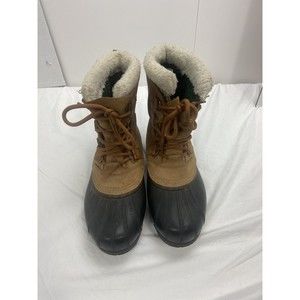 SOREL CARIBOU II Men's Winter Snow Boots Size 10 leather & Rubber